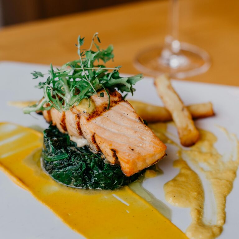 a plate of food on a table