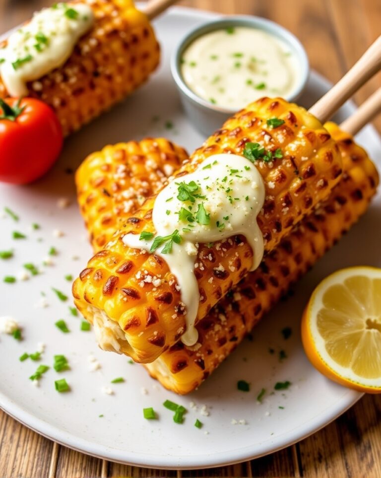 Elotes Asado con mayonesa