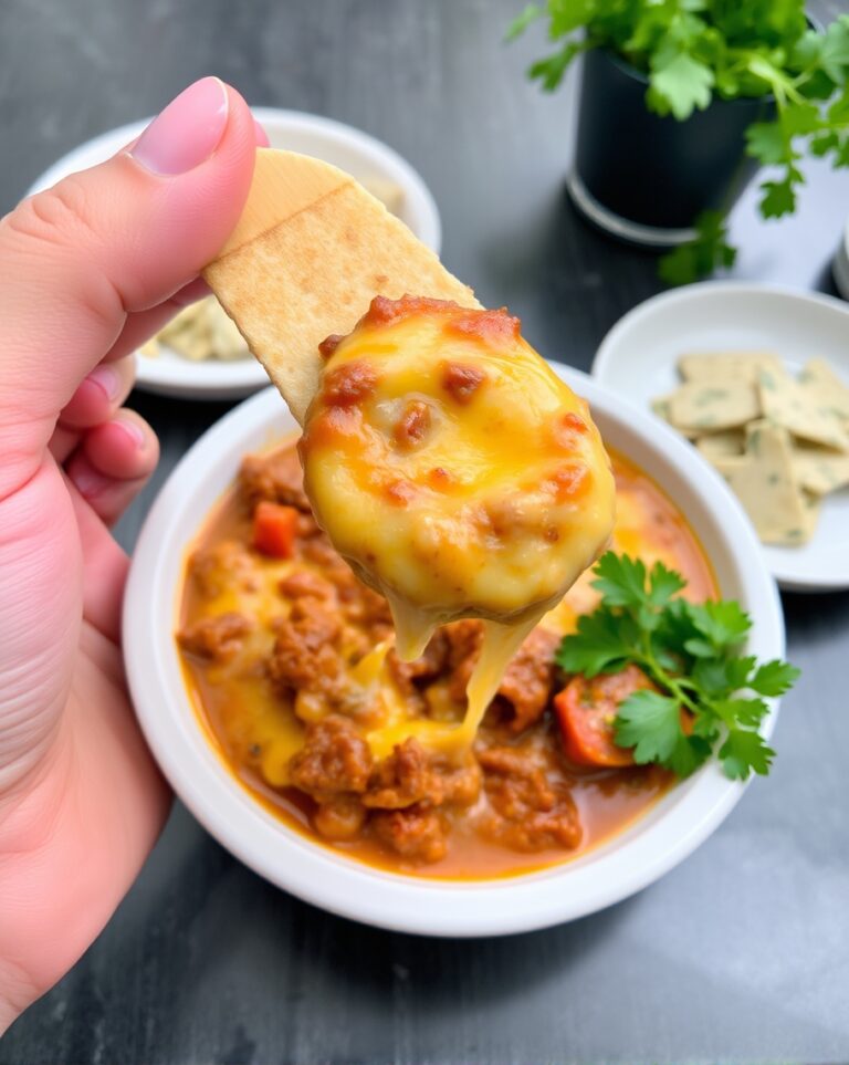 Queso fundido con chorizo